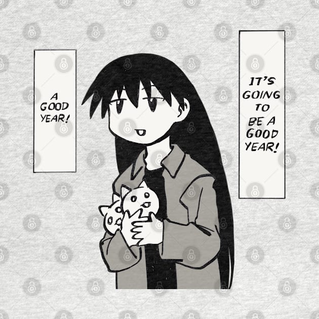 I redraw the good year cat plushies sakaki / azumanga daioh manga by mudwizard